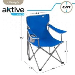 AKTIVE - Chaise De Camping Avec Porte-Gobelet -Camping En Plein Air Boutique aktive chaise de camping avec porte gobelet 5