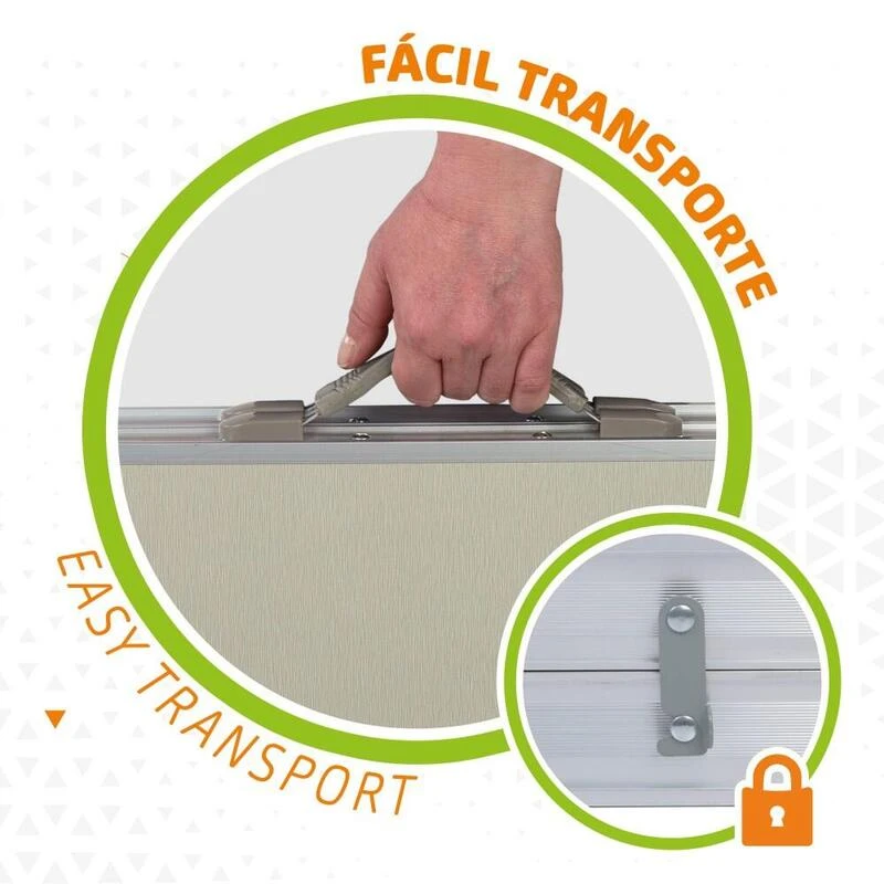 AKTIVE - Ensemble Table Et Chaise. Table Pliante Avec 4 Tabourets 135x86x67 Cm 5 AKTIVE - Ensemble Table Et Chaise. Table Pliante Avec 4 Tabourets 135x86x67 Cm – Image 5