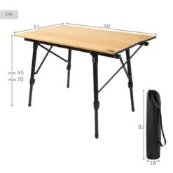 AKTIVE - Table Pliante Glampling Hauteur Réglable. Table De Camping, 90 X 57 Cm -Camping En Plein Air Boutique aktive table pliante glampling hauteur reglable table de camping 90 x 57 cm 3
