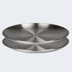 Assiette Plate De Camping | Diamètre Env. 23 Cm | Acier Inox | 2 Assiettes -Camping En Plein Air Boutique assiette plate de camping diametre env 23 cm acier inox 2 assiettes 5