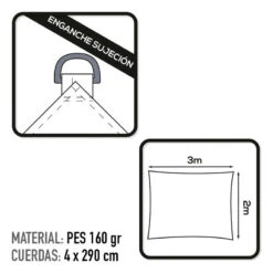 Auvent Rectangulaire En Polyester Aktive Garden Coloris Blanc -Camping En Plein Air Boutique auvent rectangulaire en polyester aktive garden coloris blanc 2