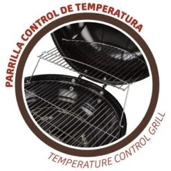 Barbecue Portable Rond Au Charbon De Bois Avec Couvercle Aktive -Camping En Plein Air Boutique barbecue portable rond au charbon de bois avec couvercle aktive 3