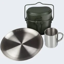 Batterie De Cuisine De Camping, Assiette Plate Et Tasse Isotherme Set -Camping En Plein Air Boutique batterie de cuisine de camping assiette plate et tasse isotherme set 2