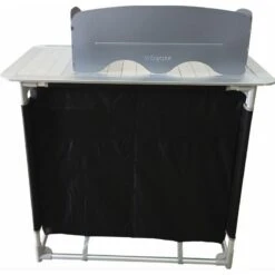 BAYASUN Meuble De Cuisine 4 Étagères Pieds Réglables Gris 9 BAYASUN Meuble De Cuisine 4 Étagères Pieds Réglables Gris -Camping En Plein Air Boutique bayasun meuble de cuisine 4 etageres pieds reglables gris 4