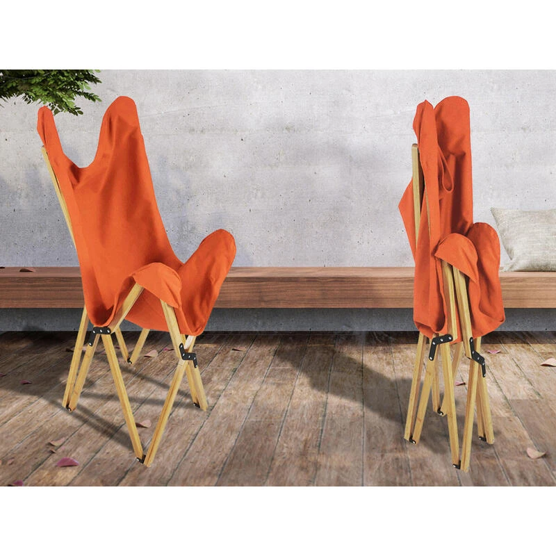 Chaise Longue Tofte - Chaise Relax De Camping - Pliable - Max. 120 Kg - Orange 6 Chaise Longue Tofte - Chaise Relax De Camping - Pliable - Max. 120 Kg - Orange – Image 6
