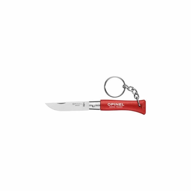 Couteau Porte Clé Opinel N°4 Inox-Rouge 1 Couteau Porte Clé Opinel N°4 Inox-Rouge