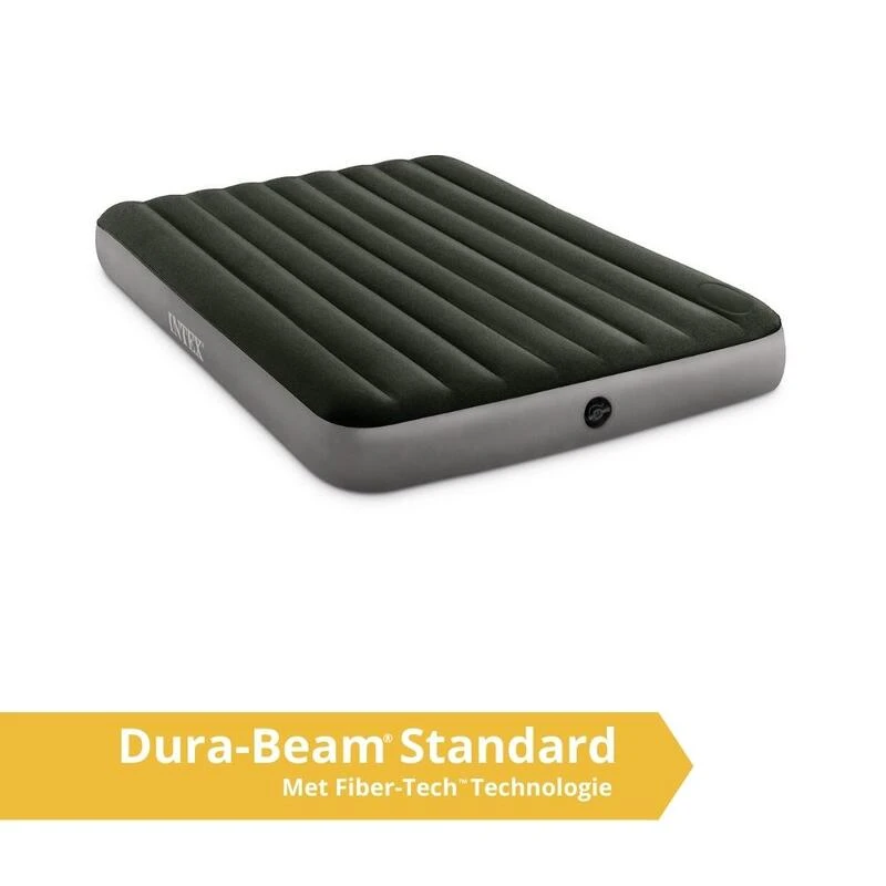 Intex Downy Queen Airbed - Lit Gonflable - 203x152x25cm - Avec Accessoires 2 Intex Downy Queen Airbed - Lit Gonflable - 203x152x25cm - Avec Accessoires – Image 2