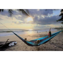 TICKET TO THE MOON Hamac King SizeAqua / Gris Foncé -Camping En Plein Air Boutique hamac king sizeaqua gris fonce 4