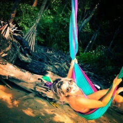 TICKET TO THE MOON Hamac TTTM Original Bleu Aqua / Rose -Camping En Plein Air Boutique hamac tttm original bleu aqua rose 2