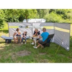 Paravent De Camping Bora - Brise-Vue - 4,5 X 1,4 M - Résistant Au Vent - Gris -Camping En Plein Air Boutique paravent de camping bora brise vue 45 x 14 m resistant au vent gris 2