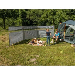 Paravent De Camping Bora - Brise-Vue - 6,0 X 1,4 M - Résistant Au Vent - Gris -Camping En Plein Air Boutique paravent de camping bora brise vue 60 x 14 m resistant au vent gris 2
