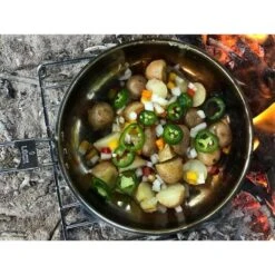 Pathfinder Poêle à Frire Pliable En Acier Inoxydable Avec Couvercle -Camping En Plein Air Boutique pathfinder poele a frire pliable en acier inoxydable avec couvercle 2