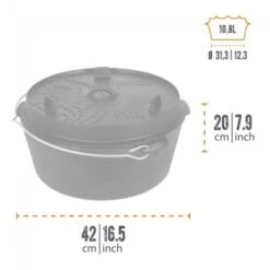 Petromax Dutch Oven FT12-12QT - Sans Pieds -Camping En Plein Air Boutique petromax dutch oven ft12 12qt sans pieds 2