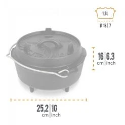 Petromax Dutch Oven FT3-3QT (avec Pieds) Et Lève-couvercle Professionnel -Camping En Plein Air Boutique petromax dutch oven ft3 3qt avec pieds et leve couvercle professionnel 2