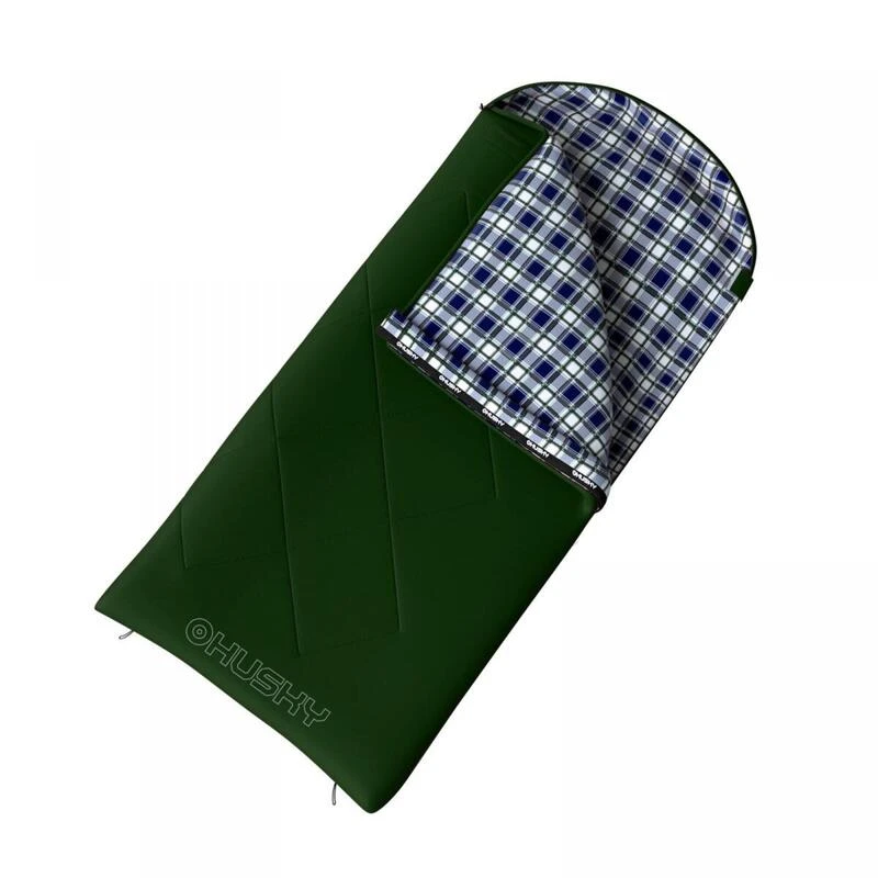 Husky Sac De Couchage Modèle Couverture Gary 2023 -10°C 220 Cm Avec Flanelle - Vert 1 Husky Sac De Couchage Modèle Couverture Gary 2023 -10°C 220 Cm Avec Flanelle - Vert