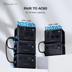Station Électrique Portable BLUETTI AC60+B80+PV120 Pour Camping -Camping En Plein Air Boutique station electrique portable bluetti ac60b80pv120 pour camping 5