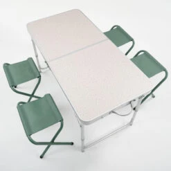 Quechua TABLE DE CAMPING PLIANTE - 4 TABOURETS - 4 À 6 PERSONNES -Camping En Plein Air Boutique table de camping pliante 4 tabourets 4 a 6 personnes 4