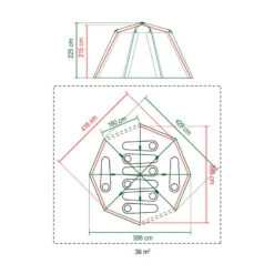 Tente Coleman Octagon 8 (Verte) 11 Tente Coleman Octagon 8 (Verte) -Camping En Plein Air Boutique tente coleman octagon 8 verte 5