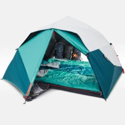 Quechua Tente De Camping - 2 Seconds EASY - 3 Places - Fresh & Black -Camping En Plein Air Boutique tente de camping 2 seconds easy 3 places fresh and black 3
