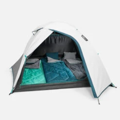 Quechua Tente De Camping - MH100 - 3 Places - Fresh & Black -Camping En Plein Air Boutique tente de camping mh100 3 places fresh and black 4