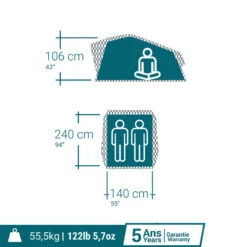 Quechua TENTE DE TOIT MH500 FRESH & BLACK 2P -Camping En Plein Air Boutique tente de toit mh500 fresh and black 2p 3