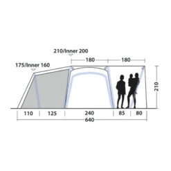 Tente Gonflable Outwell Oakdale 5PA -Camping En Plein Air Boutique tente gonflable outwell oakdale 5pa 3
