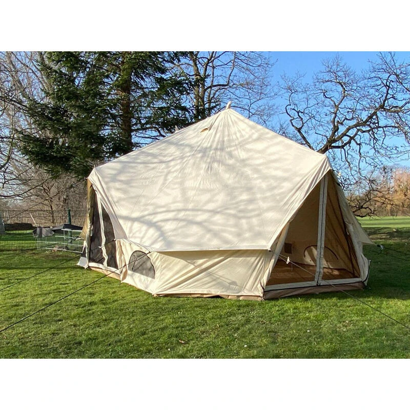 Tente Tipi En Coton - Freya - 12 Personnes - 6 X 4 M – 3m Hauteur - Moustiquaire 2 Tente Tipi En Coton - Freya - 12 Personnes - 6 X 4 M – 3m Hauteur - Moustiquaire – Image 2