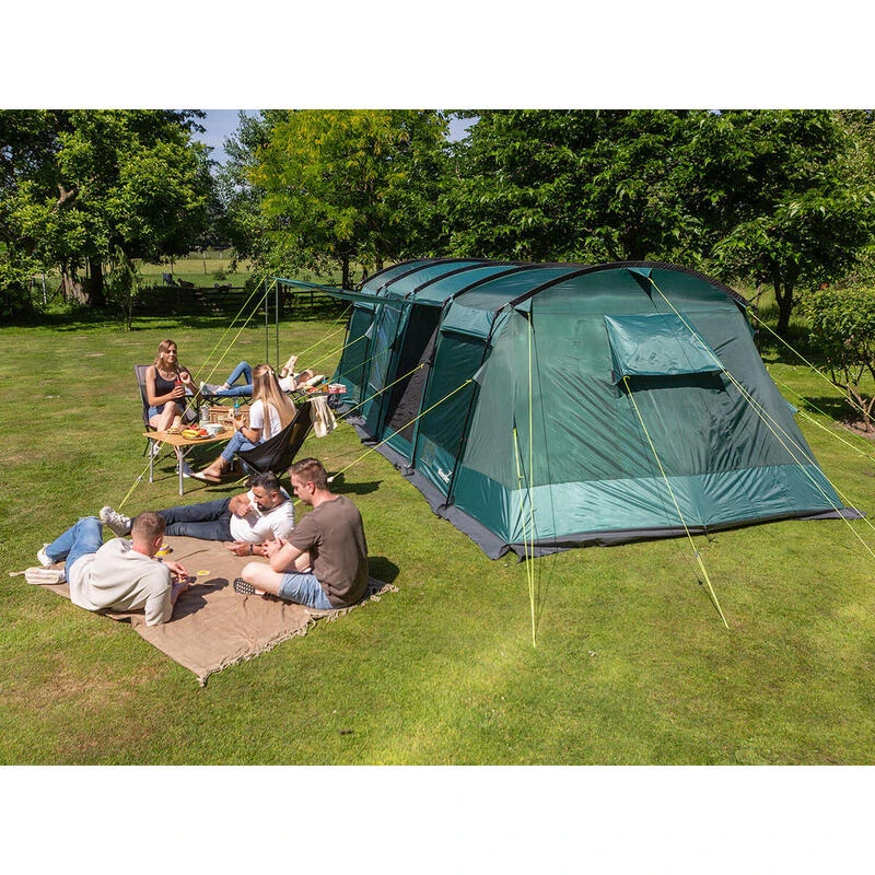 Tente Tunnel Familiale Montana 8 - Camping - 8 Personnes - 3 Cabines Sombres 2 Tente Tunnel Familiale Montana 8 - Camping - 8 Personnes - 3 Cabines Sombres – Image 2